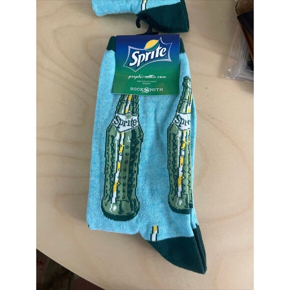 Mens or Womens Sprite bottle  Lime Soda Crew Socks One Size - Picture 3 of 4